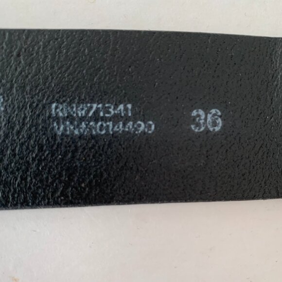 L.L. BEAN GENUINE LEATHER BLACK BELT SIZE 36  MADE IN UK RN 71341 - Picture 8 of 8